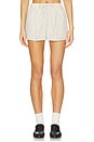 view 1 of 6 Kadence Short in Beige & White Stripe