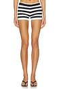 view 1 of 6 Eleanor Knit Short in Navy & White Stripe