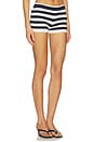 view 2 of 6 Eleanor Knit Short in Navy & White Stripe