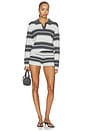 view 7 of 7 Dillon Knit Short in Grey Stripe