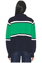 view 4 of 4 Eileen Polo Sweater in Navy & Green
