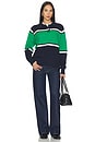 view 5 of 4 Eileen Polo Sweater in Navy & Green