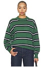view 1 of 4 Jannie Pullover Sweater in Green Stripe