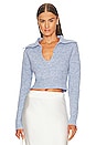 view 1 of 4 x Marianna Hewitt Carly Deep V Sweater in Blue Multi