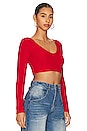 view 2 of 4 Mina Crop Sweater in Red
