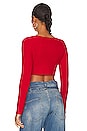 view 3 of 4 Mina Crop Sweater in Red