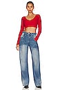 view 4 of 4 Mina Crop Sweater in Red