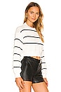 view 2 of 4 Sophia Stripe Sweater in Black & white