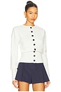 view 2 of 4 Brittany Button Up Sweater in Ivory