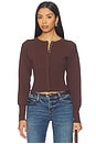 view 1 of 4 Kourtney Cardigan in Dark Brown
