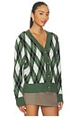 view 2 of 4 Evelyn Argyle Cardigan in Green Multi