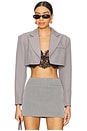 view 1 of 4 Darla Crop Blazer in Grey