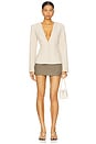 view 4 of 4 Elizabeth Deep V Blazer in Cream