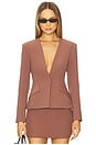 view 1 of 4 Elizabeth Deep V Blazer in Brown