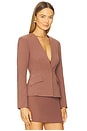 view 2 of 4 Elizabeth Deep V Blazer in Brown