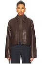 view 1 of 4 CHAQUETA CUERO FIANNA in Dark Brown