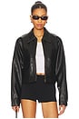 view 1 of 5 Fianna Faux Leather Jacket in Black