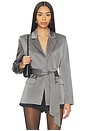 view 1 of 4 Marilyn Tie Blazer in Grey