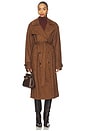view 1 of 3 Milana Faux Suede Coat in Brown