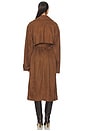 view 3 of 3 Milana Faux Suede Coat in Brown