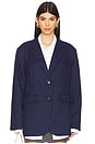 view 2 of 6 Mackenzie Blazer in Navy Stripe