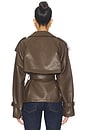 view 3 of 4 Ahmeira Faux Leather Jacket in Brown
