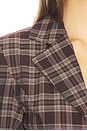 view 6 of 5 Aurelia Blazer in Brown Plaid