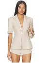 view 1 of 4 X Blake Evin Landry Short Sleeve Blazer in Beige