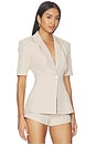 view 2 of 4 X Blake Evin Landry Short Sleeve Blazer in Beige