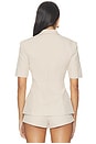 view 4 of 4 X Blake Evin Landry Short Sleeve Blazer in Beige