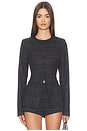 view 1 of 4 Colette Blazer in Grey Plaid