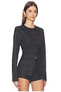 view 2 of 4 Colette Blazer in Grey Plaid
