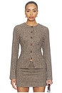 view 1 of 5 BLOUSON EMORY in Brown Plaid