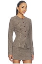 view 2 of 5 BLOUSON EMORY in Brown Plaid