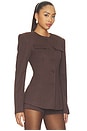 view 2 of 4 Trina Collarless Blazer in Brown