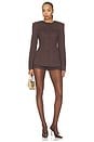 view 5 of 4 Trina Collarless Blazer in Brown