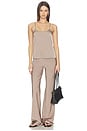 view 5 of 6 Larissa Satin Pant in Taupe