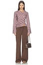 view 6 of 6 Louisa Drawstring Pant in Brown