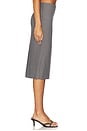 view 3 of 6 Alessia Midi Skirt in Grey Pinstripe