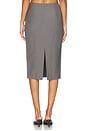 view 4 of 6 Alessia Midi Skirt in Grey Pinstripe
