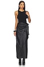 view 5 of 6 Kassidy Faux Leather Skirt in Black