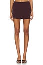 view 1 of 6 Sable Mini Skirt in Burgundy