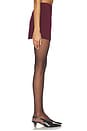 view 3 of 6 Mamie Mini Skirt in Burgundy