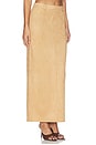 view 2 of 6 Bailey Faux Suede Skirt in Light Beige