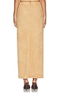 view 4 of 6 Bailey Faux Suede Skirt in Light Beige