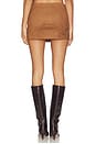 view 4 of 6 Aiya Faux Suede Skirt in Brown