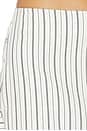 view 6 of 6 Loretta Mini Skirt in Ivory & Black Stripe