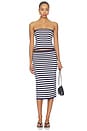view 5 of 6 Jolene Midi Skirt in Navy Stripe