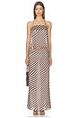 view 5 of 6 Jade Maxi Skirt in Black & Beige Stripe