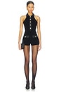 view 1 of 3 Jemma Velvet Romper in Black